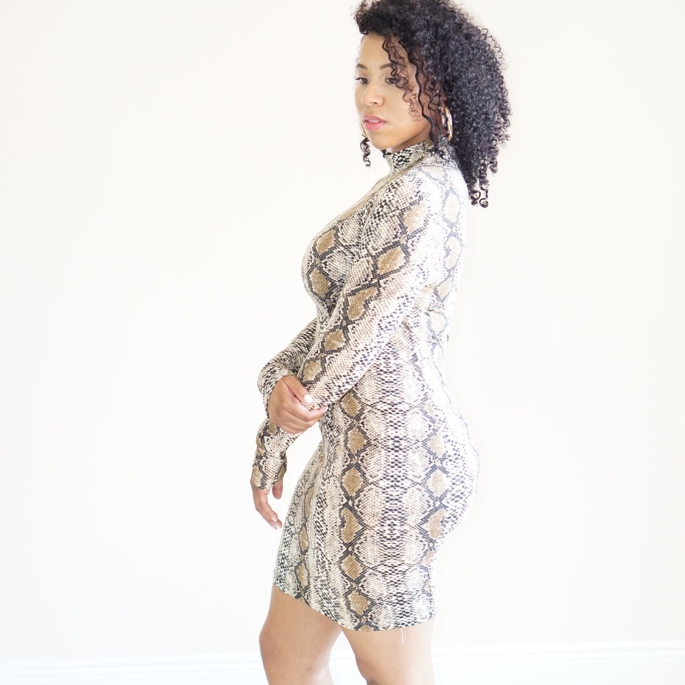 Snake Print Dress